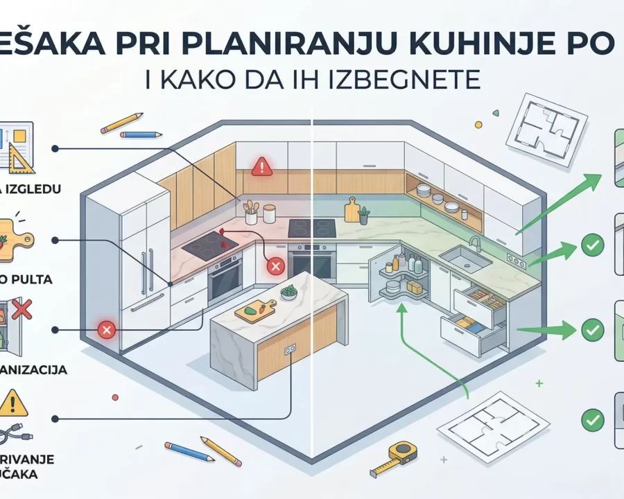 7 grešaka pri planiranju kuhinje po meri — DAN Küchen vodič